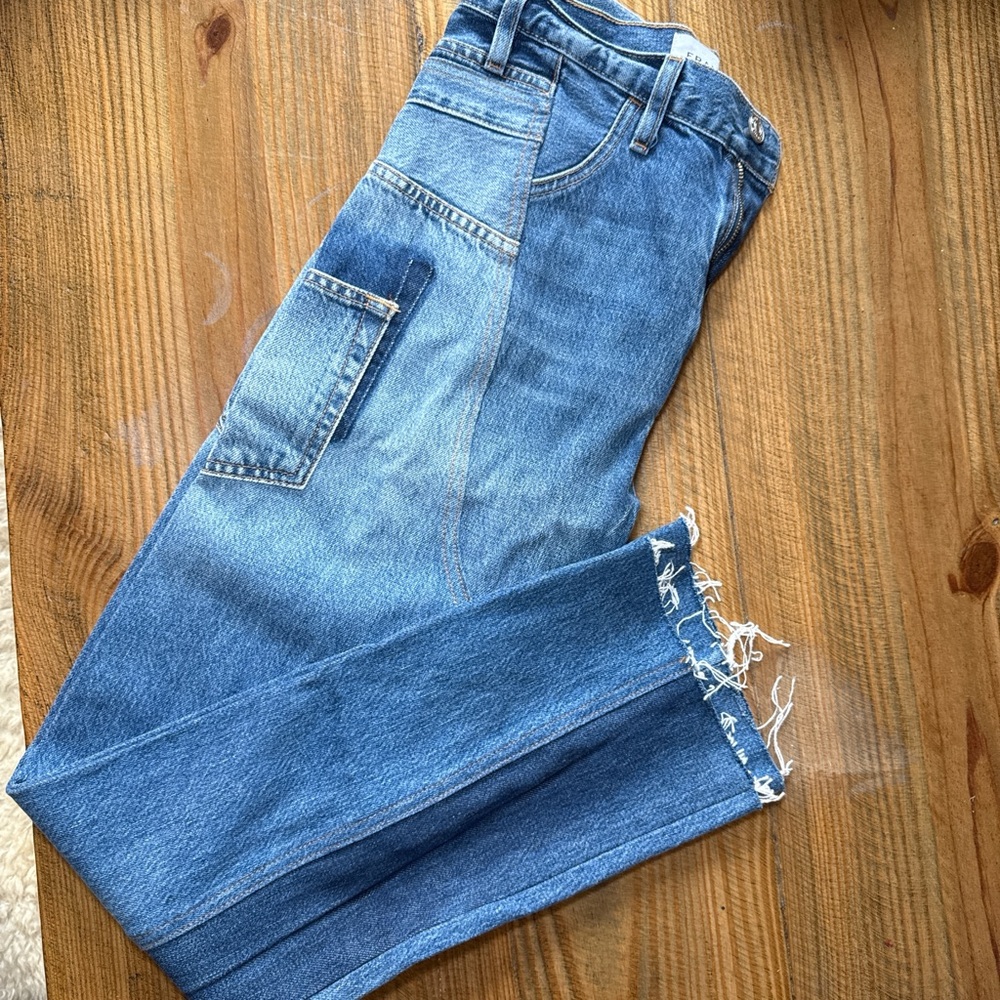 FRAME Patchwork Straight Leg Jeans – Size 26